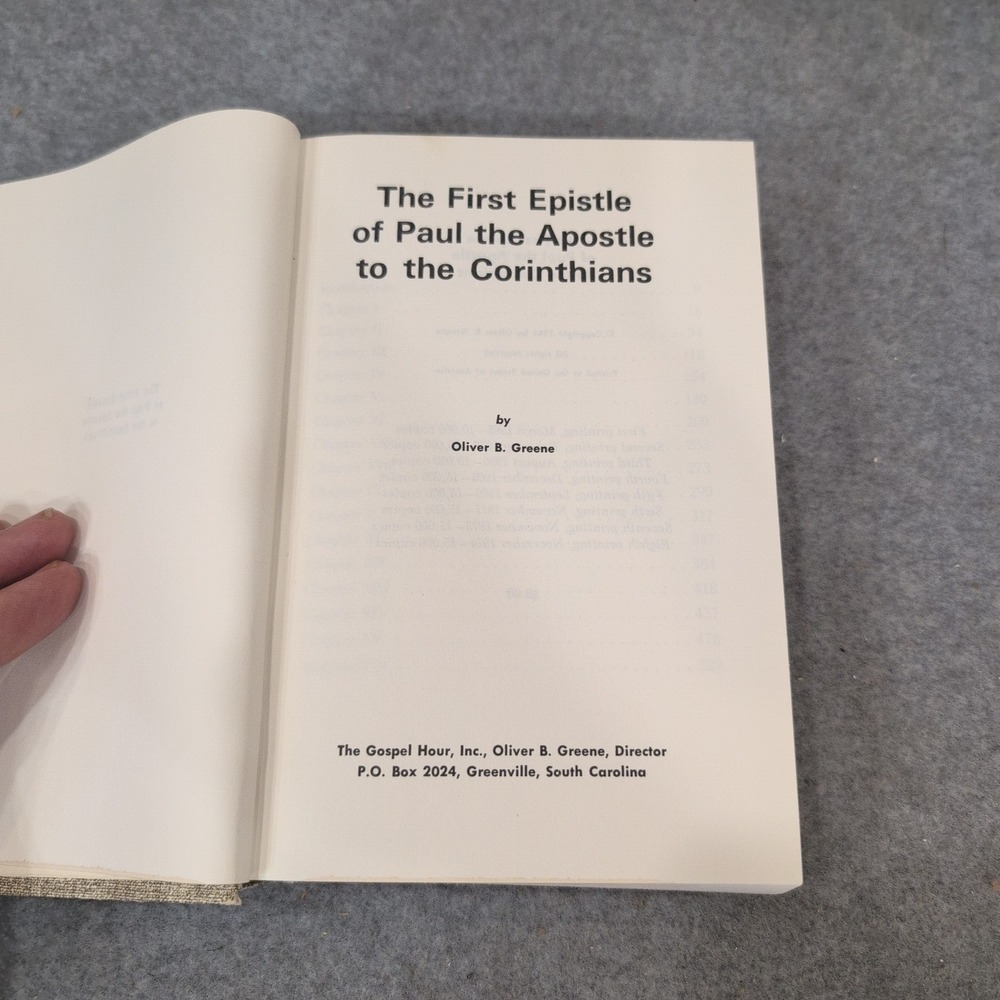 Oliver B Greene First Second Epistle Paul to the Corinthians 2 Vol Book Set VG - Picture 5 of 7